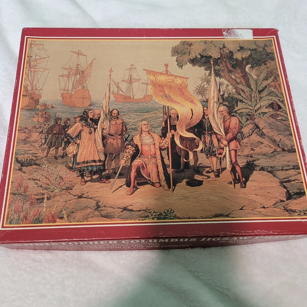 Vintage Christopher Columbus puzzle of Columbus Taking Possession - Picture 2 of 12